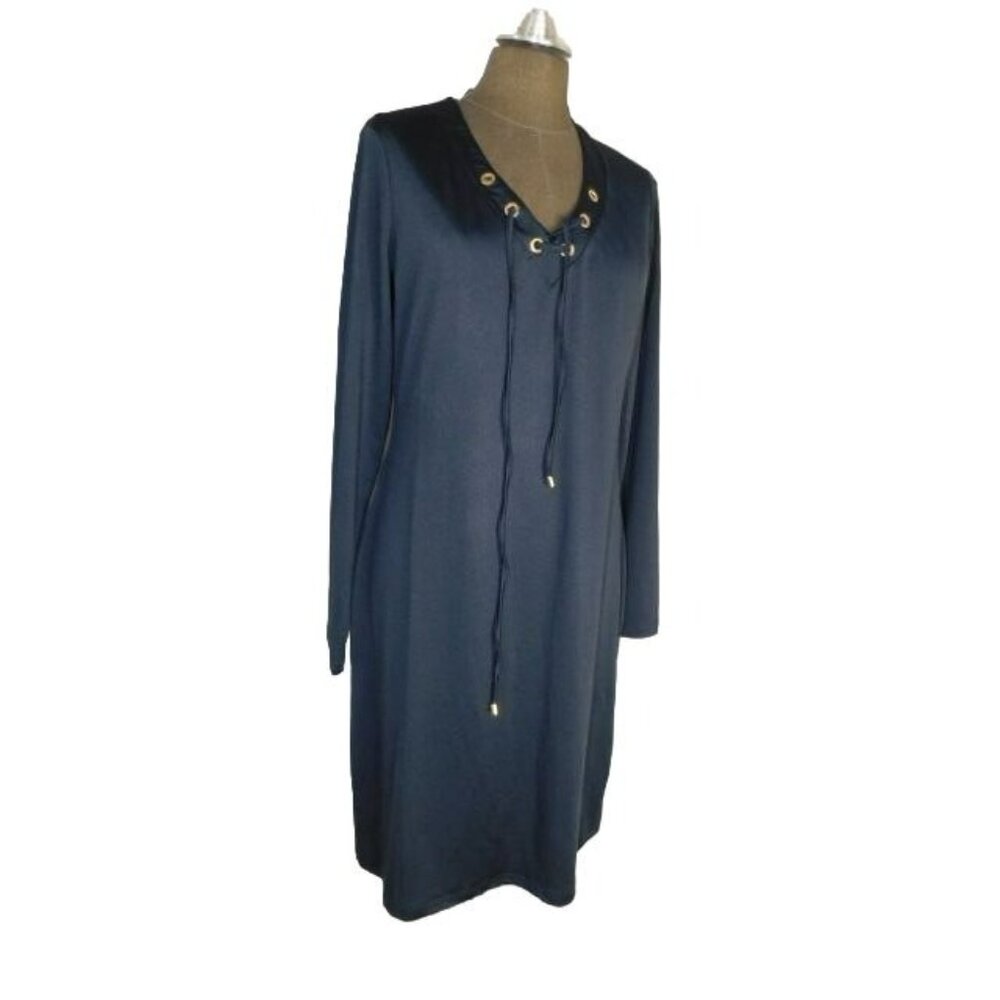 Harve Benard Size L Large Slinky Stretchy Black Dress NWT $69